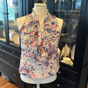 Floral ruffle front blouse Forever 21